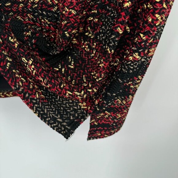 Kasper Womens Sleeveless red gold metallic Knit Top Size Large textured - Picture 7 of 12